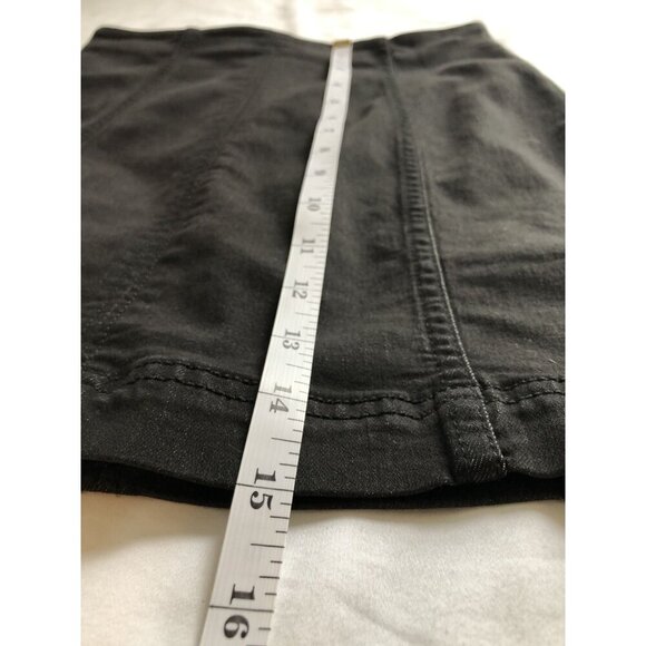 Free People Women's Modern Femme Denim Mini Skirt Size 2 Black Boho Goth - Picture 8 of 8